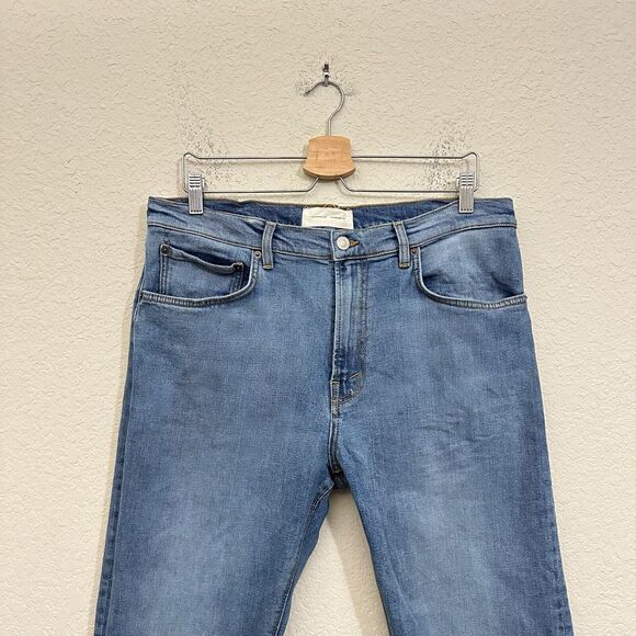 JEANERICA TM005 Jeans Blue Denim Light Vintage Straight Leg Cotton - Picture 3 of 13